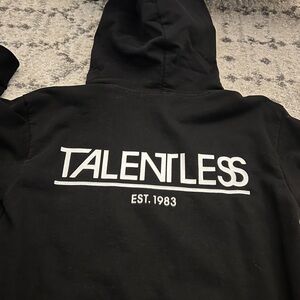 Size small black talentless hoodie